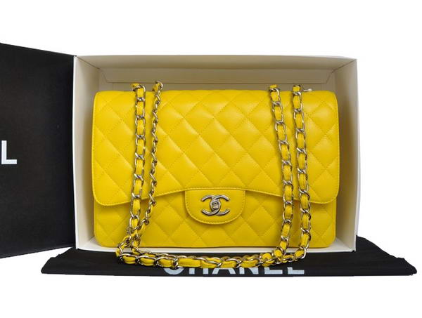 7A Replica Chanel Original Caviar Leather Flap Bag A28600 Yellow